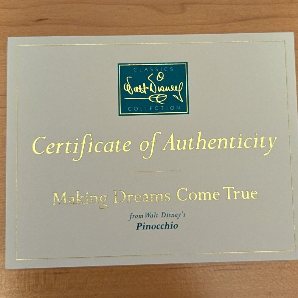 WDCC 1997 Disney Pinocchio Blue Fairy "Making Dreams Come True"  COA - Picture 12 of 16